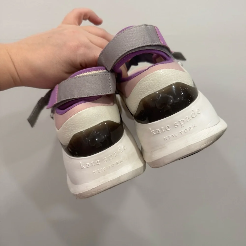 Kate Spade Cloud Cut Out Chunky Platform Sneakers Purple